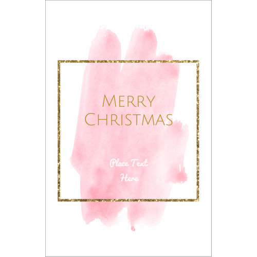Pink Watercolour Gold Frame predesigned template for your next creative ...