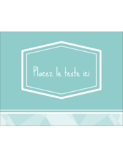 Motif géométrique sarcelle discret