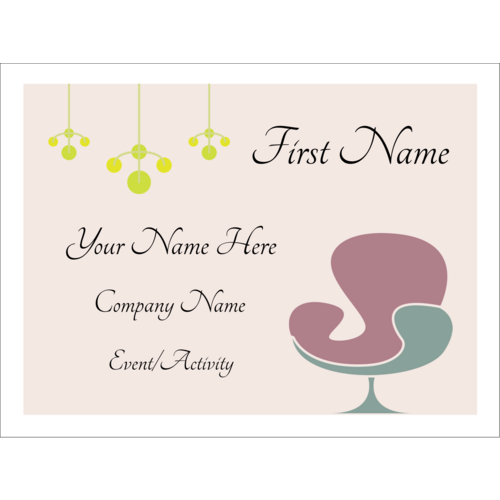 Interior Design Chair predesigned Label and Card template for future ...