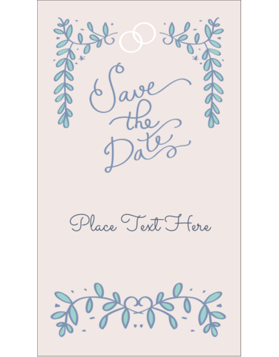 Save the Date Blue