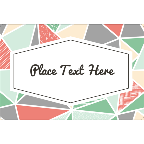 Tangram Mosaic Pink and Green predesigned template for creative ...