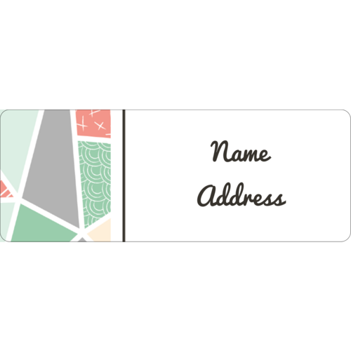 Tangram Mosaic Pink and Green predesigned template for creative ...