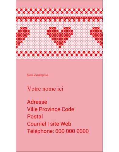 Saint-Valentin en point de croix