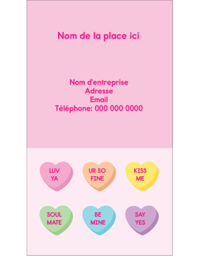 Bonbon en cœur de Saint-Valentin