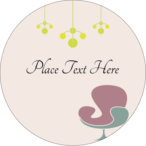 Interior Design Chair predesigned Label and Card template for future ...