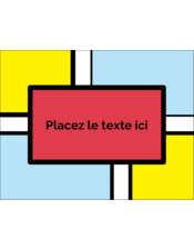 Carrés Mondrian rouges