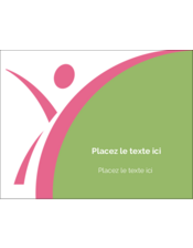 Silhouette rose et vert