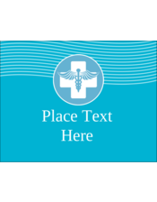 Blue Caduceus Cross