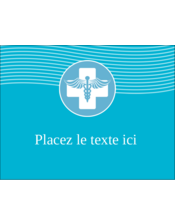 Caducée bleue et croix