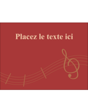 Clé de sol sur fond rouge