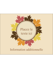 Feuilles d'érable de l'Action de grâce