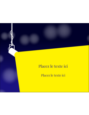 Projecteur sur fond bleu