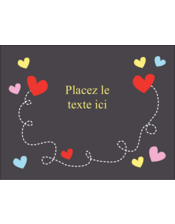 Saint-Valentin sur fond noir