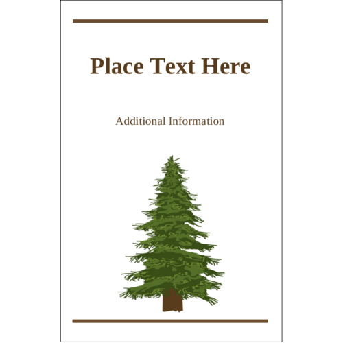 Forest Tree predesigned Label and Card template for your next holiday ...