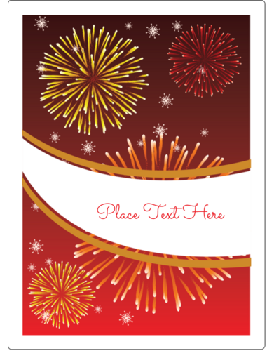 New Year Red Fireworks