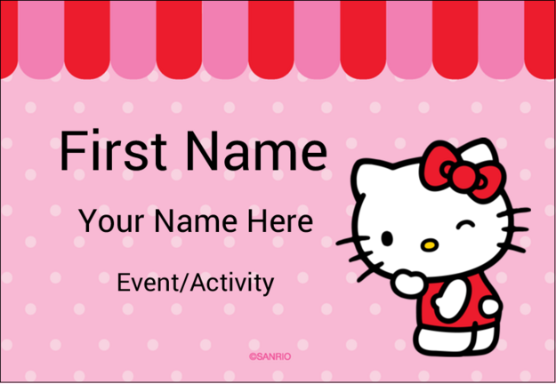 Hello Kitty Templates Sweet Hello Kitty Labels And Cards Avery