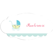 Poussette pour bébé avec tons bleus