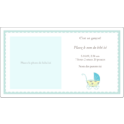 Poussette pour bébé avec tons bleus