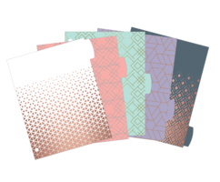 Avery reversible metallic art deco dividers