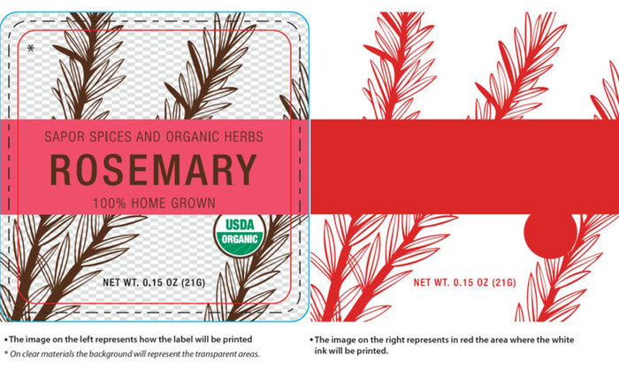 With and without white underprinting