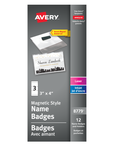 Avery&reg; Magnetic Style Name Badge Kit 