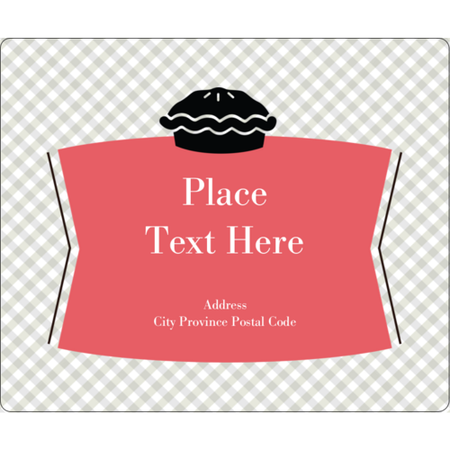 Retro Pie pre-designed Label and Card template for your next cooking ...
