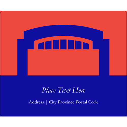 Red and Blue Buildings pre-designed Label and Card template for your ...