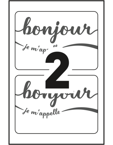 Avery&reg; Bonjour Name Badge Template