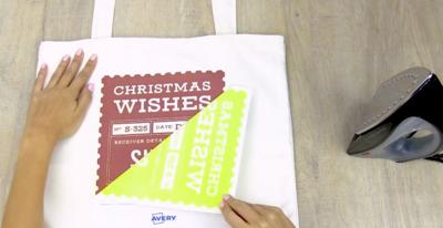 iron on santa sack transfer