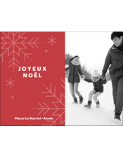 Flocons modernes en rouge