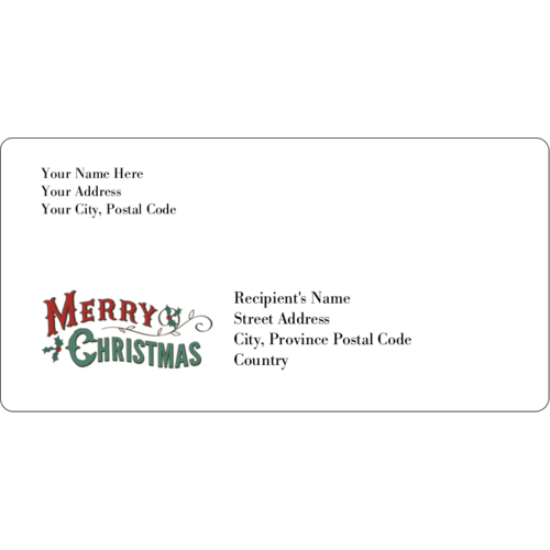 Merry Predesigned Label And Card Template For Your Next Holiday Project 