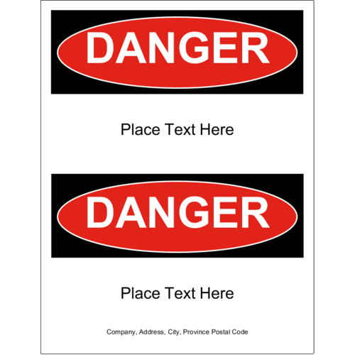 Danger predesigned template for your next project | Avery