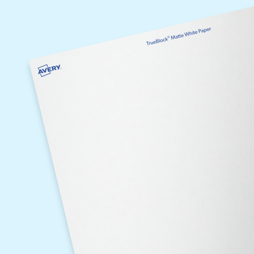 Matte White Labels with TrueBlock Technology