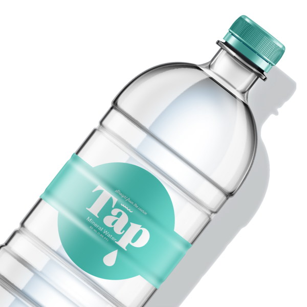 Étiquette de bouteille d'eau