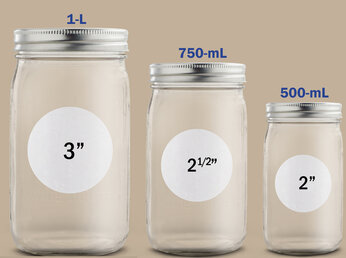 Canning Labels for Canadian Mason Jar Sizes