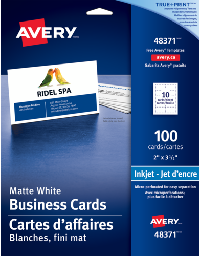 Cartes d'affaires avec micro-perforations