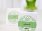 Save the date card and address label