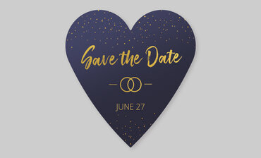 Custom Printed Heart Labels