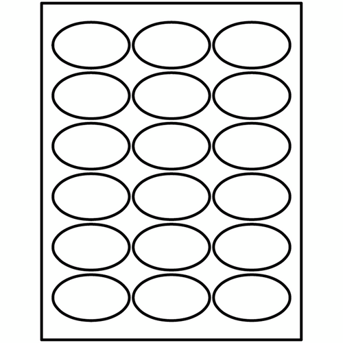 Avery Oval Labels, 1½" X 2½" - Template