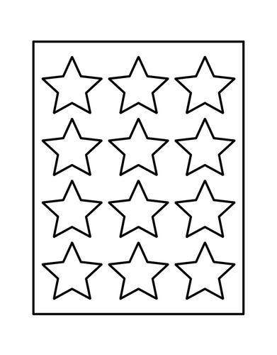 Avery Star Template