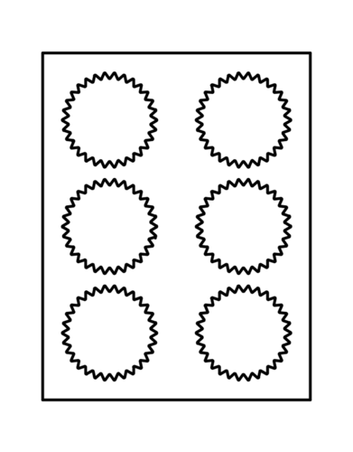 Avery Starburst Template