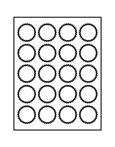 Avery Starburst Template