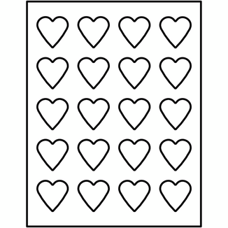 Avery Heart Template
