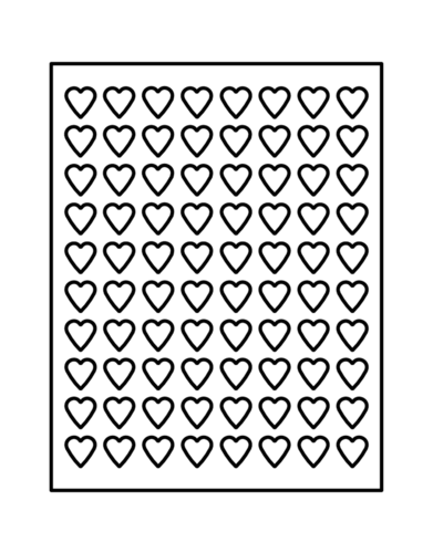 Avery Heart Template