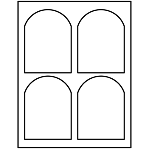 Avery Arched Labels, 4¾