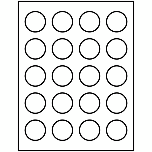 Avery Round Labels, 1½" Template