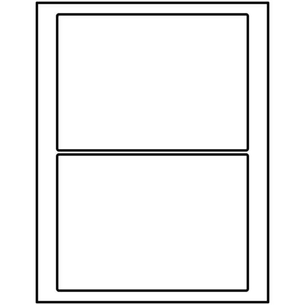 Avery Rectangle Labels, 5" x 7" Template