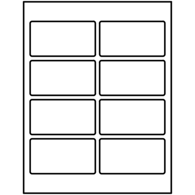 Avery Rectangle Labels, 2" x 3¾" - Template