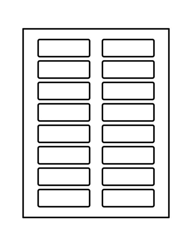 Avery Rectangle Labels, 1" x 3" Template