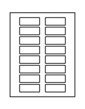 Matte White Rectangle Print-to-the-Edge Labels Template